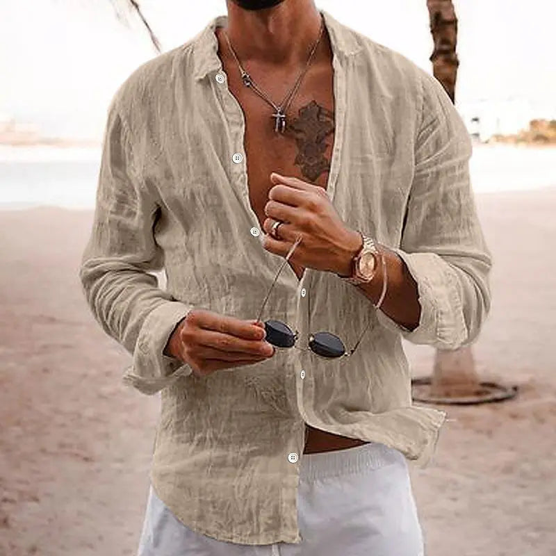 Camicia Lino Uomo Ibiza