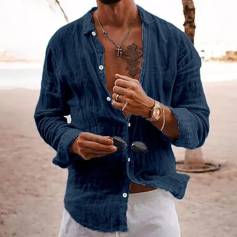 Camicia Lino Uomo Ibiza