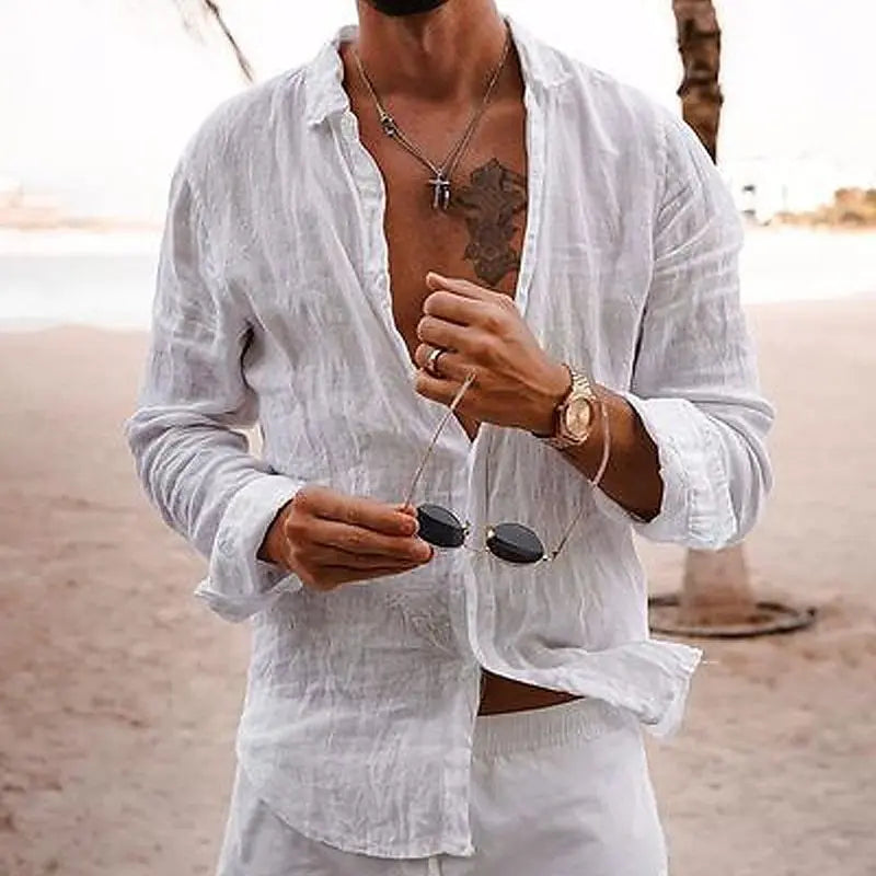 Camicia Lino Uomo Ibiza